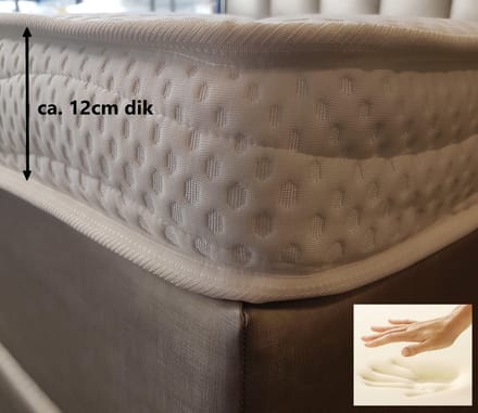 Splittopper 140x210 Nasa Traagschuim Tencel XXL 12 cm Dik