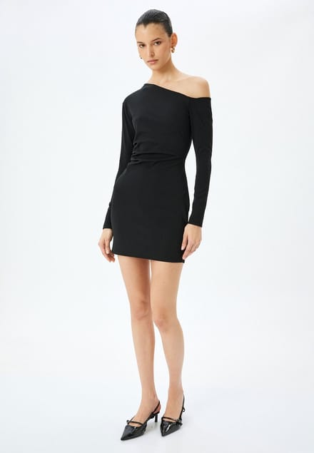 Mini-lengte Drapeer gedetailleerd Bleistiftkleid