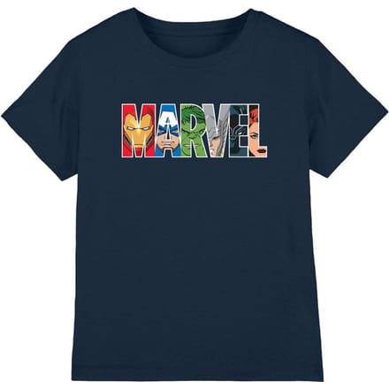 Marvel Kinderen/Kinderfiguurgezichten T-Shirt (Marine)
