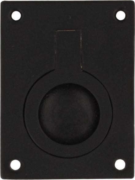 Intersteel Luikring rechthoekig 50 x 39 mm mat zwart