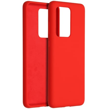 Accezz Hoesje - Geschikt voor Samsung Galaxy S20 Ultra - Liquid Silicone Backcover - Rood