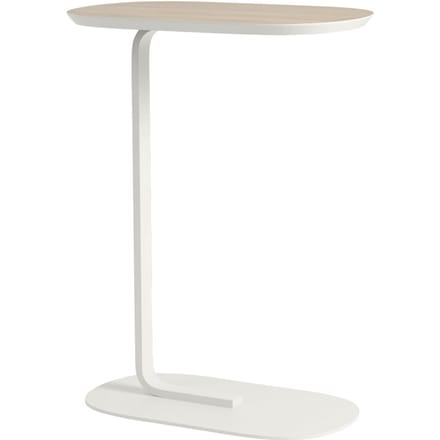 Muuto Relate Side Tafel - eiken/wit - 73,5 cm
