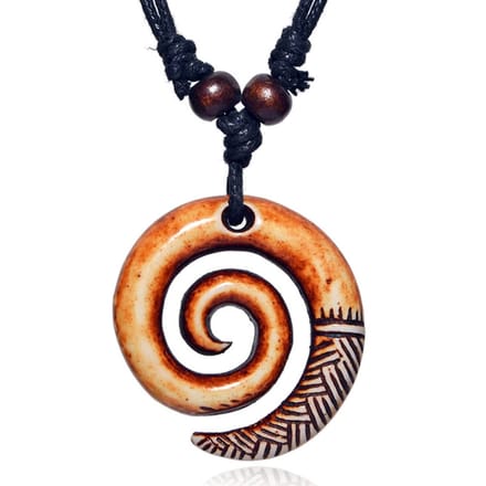 Spiral Swirl kettinghanger met Waxkoord