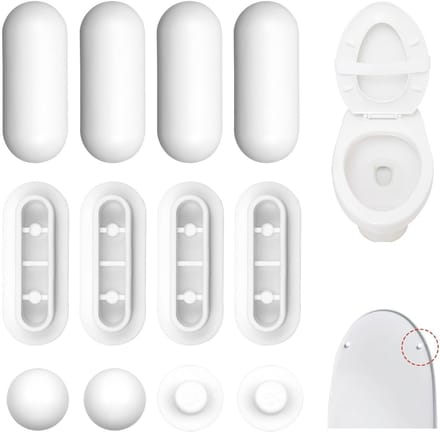 Dailygoods- Wc Brilbufferset 12-delig - Toiletbril - Schokdempers
