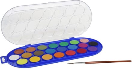 Hobby/knutsel waterverf/aquarel 22 kleuren met een perceel - Schilderen/waterverfen