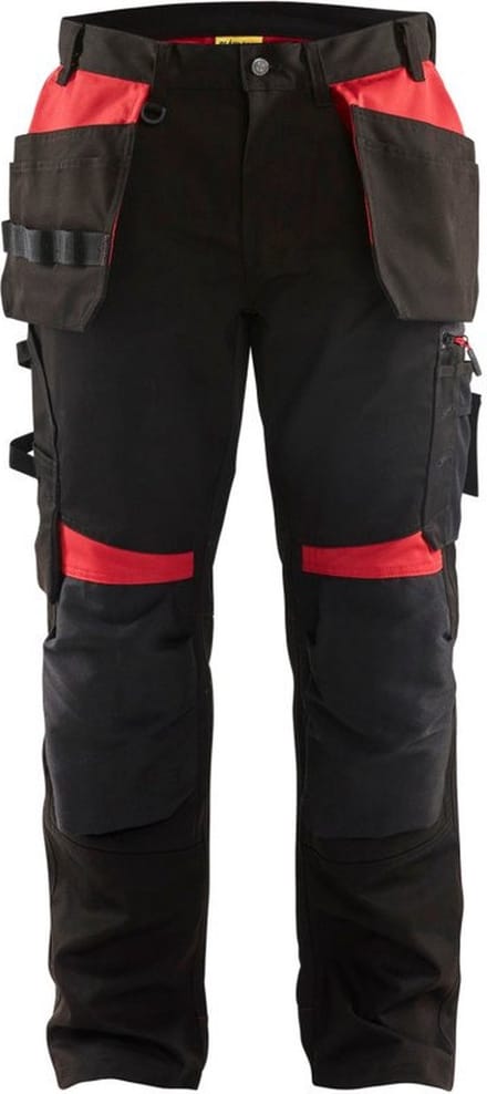 Blaklader Werkbroek met spijkerzakken 1555-1860 - Zwart/Rood - D96