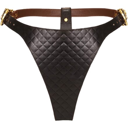 Liebe Seele The Equestrian Leather High Rise Thong | leren string