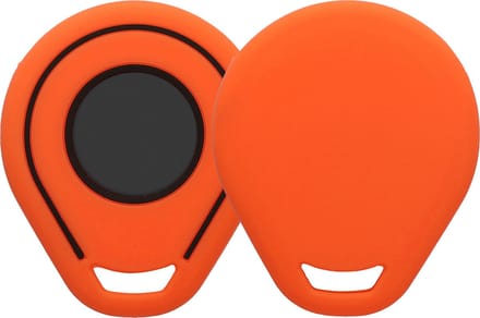 kwmobile Key Fob Cover for Harley Davidson Motorcycle Key Cover - Silicone Protective Case in Orange / Black - Soft Motorcycle Key Shell