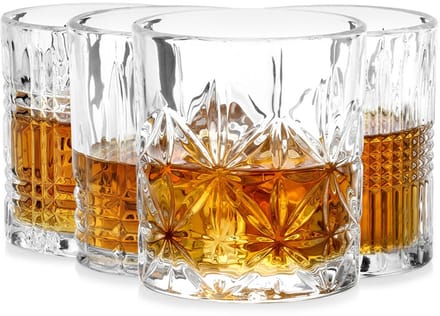 Whiskey Glazen 290 ml 4 stuks - Glas - Set - Waterglazen - Drinkglazen