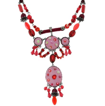 Behave - Bordeaux Statement Ketting Dames - Artistieke Avondstijl