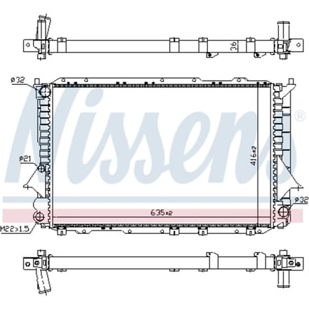 Radiator, motorkoeling NISSENS 60458