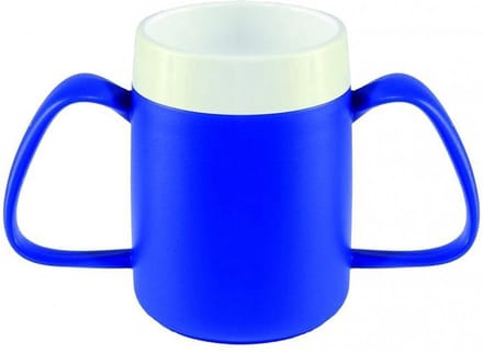 Conische Warmhoudbeker met Dubbel Handvat - Blauw
