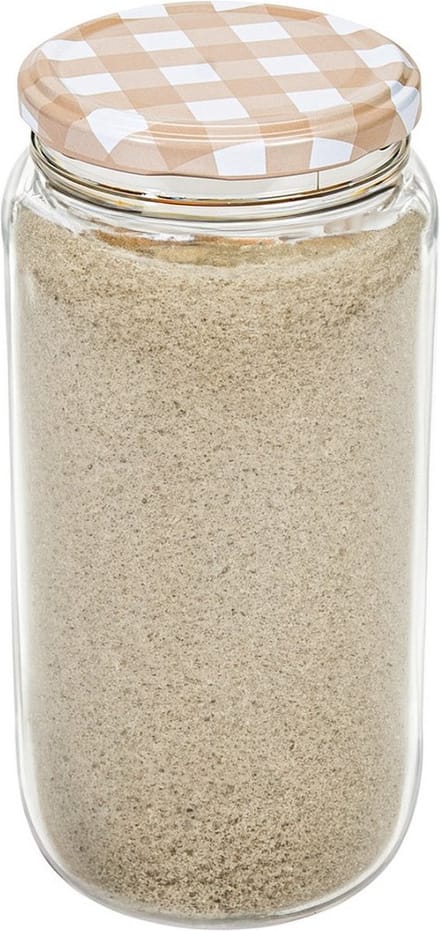 Hega Hogar Weckpot/voorraadpot Classico - 950 ml - kunststof - draaideksel - beige - D8 x H17 cm