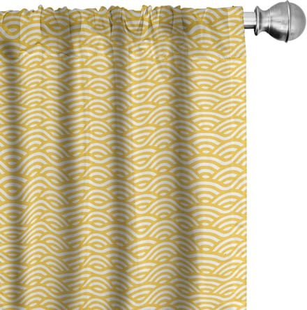 ABAKUHAUS – Gordijnen – 2x75x175 cm – Microvezel – Verduisterend – Marigold Wit