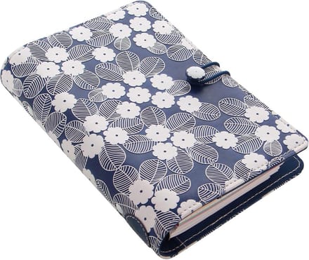 Personal Organizer - Agenda Planner - Afspraken Plannen - Botanisch Design - 95 x 171 mm - Marineblauw Wit