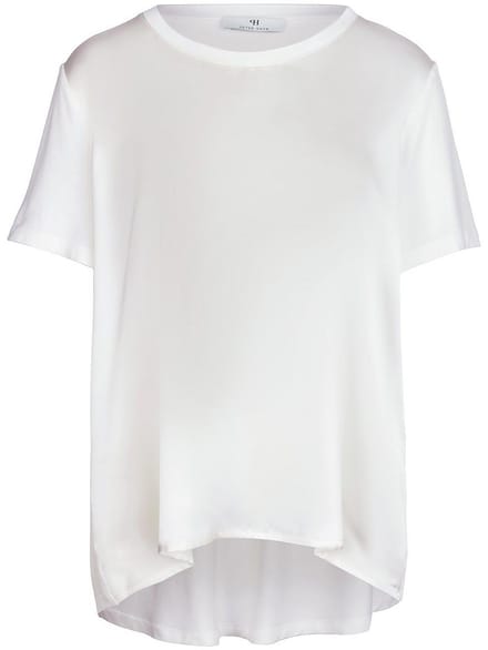 Blouseshirt korte mouwen Van Peter Hahn wit