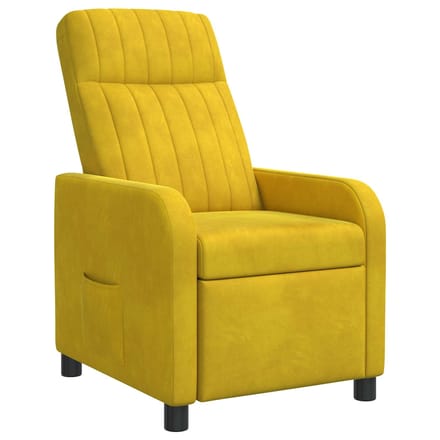 vidaXL - Recliner - Geel - fluweel