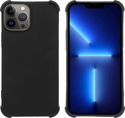 Shockproof Soft TPU hoesje Silicone Case Geschikt voor: iPhone 14 Pro Max - zwart