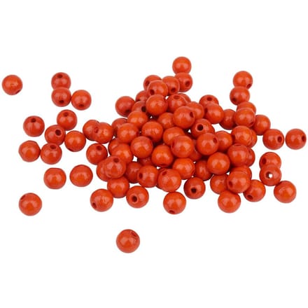 Houten kralen, Ø 8 mm, 85 stuks - Oranje