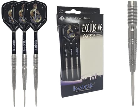 Steeldartpijlen Keltik Darian 25g Silver â€“ 90% Tungsten