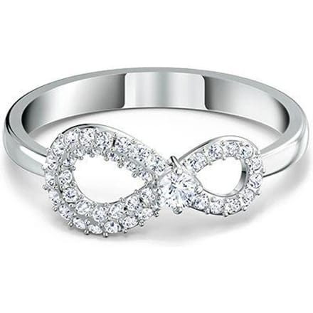 Swarovski Infinity Eeuwige Liefde Rhodium Plated Ring Damesring Wit 5535410 55 white