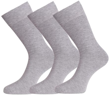Bamboo Basics Grijze Sokken Beau - 3-pack - Maat 41-46 - Bamboe Sokken - Normale Sokken
