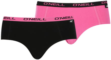 Dames ondergoed | Hipster | Uni | Merk: O’Neill | Kleur: Zwart Roze | Maat: S t/m XL | 6 pack