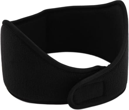 Fleece Hoofdband Unisex - Zwart - One Size