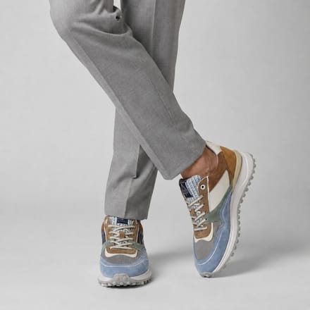 Floris van Bommel Floris van Bommel Noppi Sneakers blauw Leer