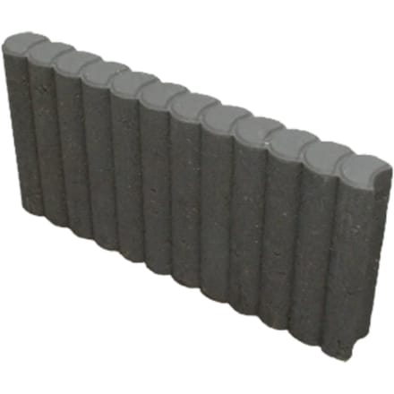 Mini Rondobandpalissade 6x25x50 cm | Antraciet