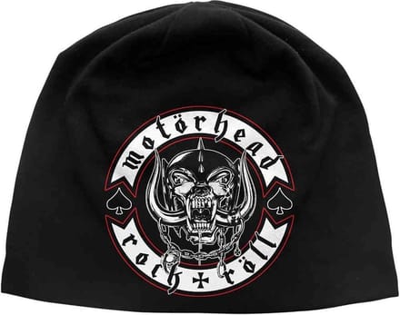 Motorhead Beanie Muts Biker Badge Zwart
