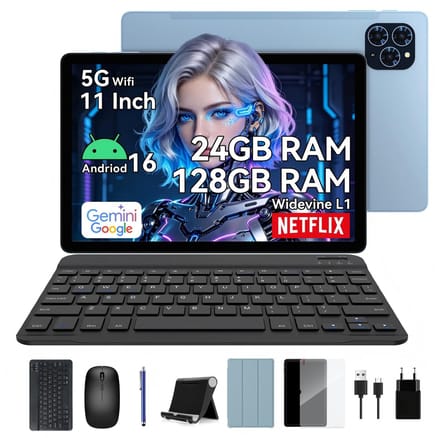 TABWEE T90 Tablet - 8000mAh - 11 inch - 24GB RAM - 128GB ROM - Widevine L1 - Blauw