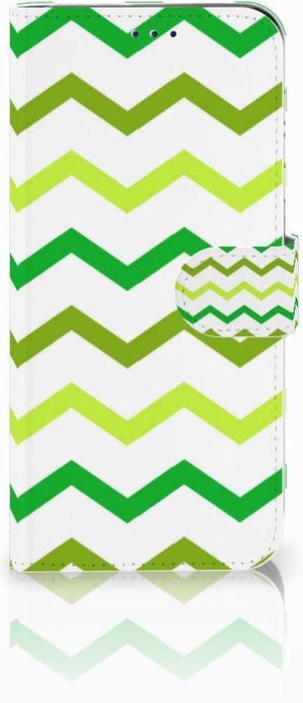 Samsung Galaxy A50 Telefoon Hoesje Zigzag Groen