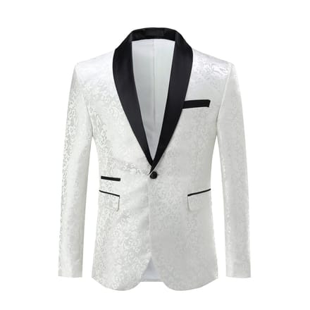 ALLTHEMEN Modieus Heren Colbert - Vierknoopsmouwen Pak - L