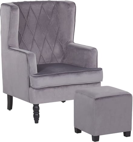 SANDSET - Fauteuil - Grijs - Fluweel