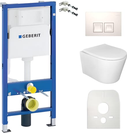 LAVITA complete toiletset VERSONI randloos wit-Tornado