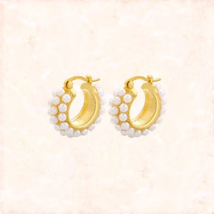 Jobo By JET - Dames oorbellen - Goudkleurig - Parels