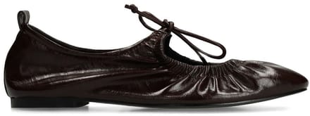 Sacha - Dames - Bruine ballerina's met veters - Maat 40