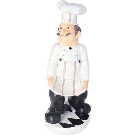 Chef Standbeeld Amerikaanse Landelijke Stijl Schort Chef Decor Standbeeld voor Restaurant Café Keukendecoratie white