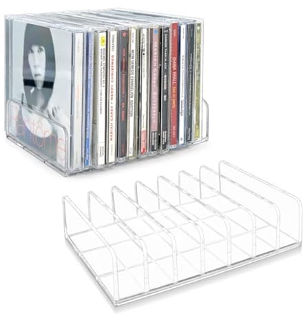 Doorzichtige Acryl CD Houder en DVD/CD Displayrek - 2 Stuks voor CD- en Vinylopslag
