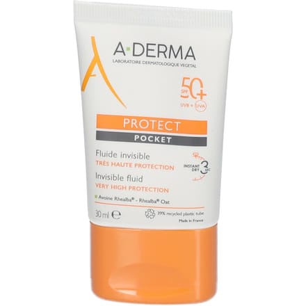 A-Derma Protect Pocket Onzichtbare Fluide SPF50+ | Zeer hoge zonnebescherming 30