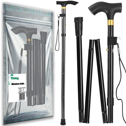 Vitolog - Telescoop Wandelstok - Opvouwbaar - Verstelbare Hoogte - Aluminium