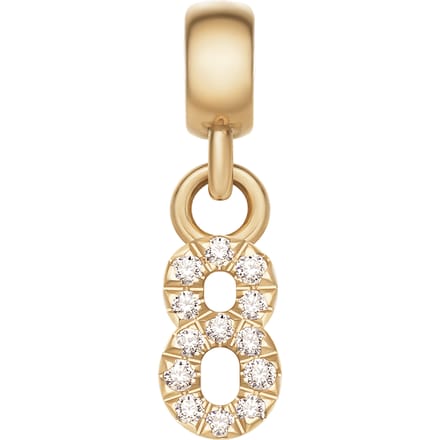 Daniel Wellington DW Charm Number 8 Gold