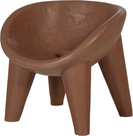 WOOOD Orio Loungestoel - Polymeer - Rood/Bruin - 58x62x62
