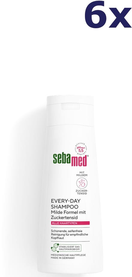 6x Sebamed every day shampoo 200ml