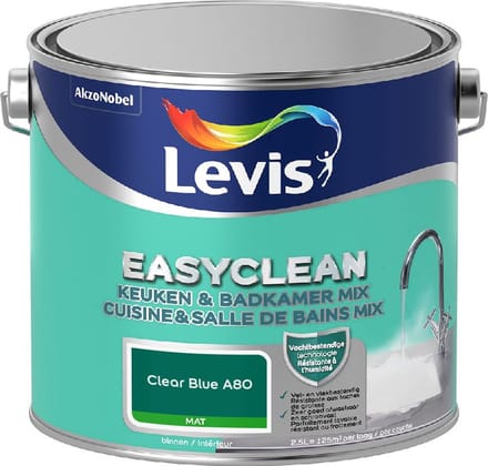 Levis - Easyclean Keuken & Badkamer Mix - Clear Blue A80 - Mengverf - 2,5 L