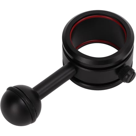 Bras à boule 28‑34mm pour lampe de poche de plongée Revêtement dur anodisé Support à rotule pour lampe de plongée black