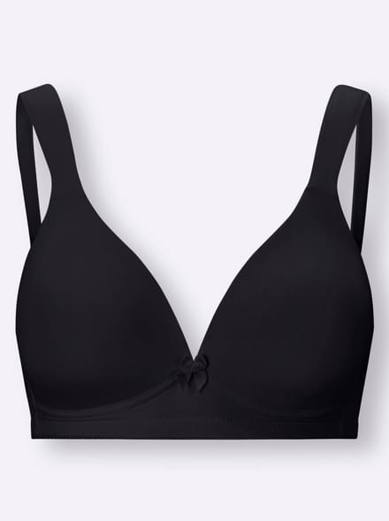 Naturana - Soft bh met brede bandjes - 5266 - Zwart - 100A