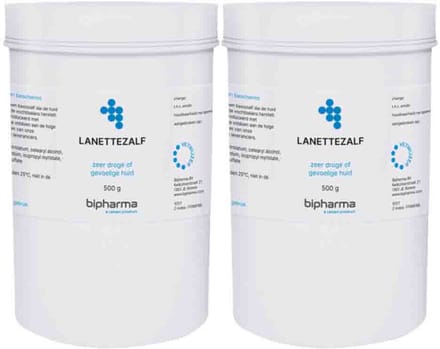 Bipharma Lanettezalf - 2 x 500 gr - Voordeelverpakking