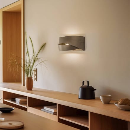 Euluna wandlamp Tornado, koffiebruin